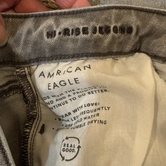 American Eagle Womens 6 Super High Rise Jeggings Distressed Next Level Stretch - Picture 5 of 14